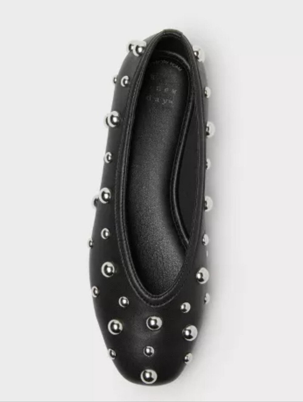 New A New Day Sammie Black Studded Ballet Flats Size Women's 9